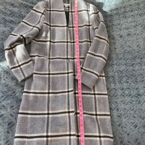 Pure Navy Plaid 61% wool coat
